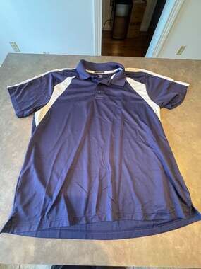Architect Golf Performance Men's Polo Shirt - Navy/White Side Blocked